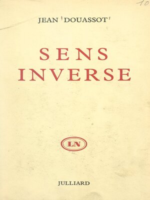 cover image of Sens inverse